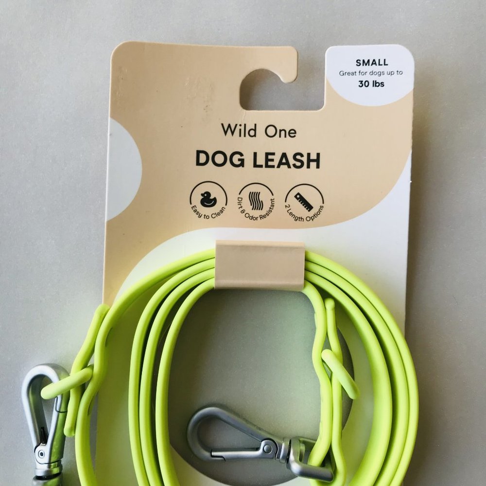 Wild One Collar (S) Blue & Leash (S) Lime Water Proof - Picture 4 of 7
